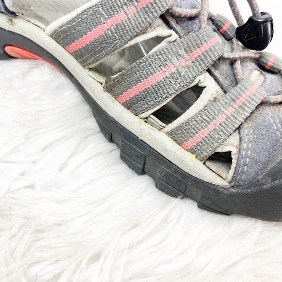 Keen 8.5 Womens Gray Coral Pink Newport H2 Strappy Walking Hiking Sandals - Picture 11 of 16